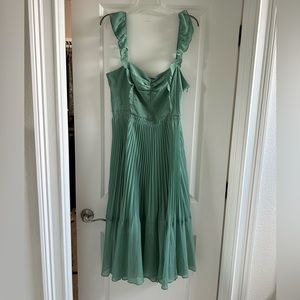 Club Monaco Green Teal Midi Dress NWT